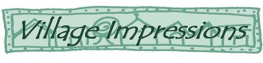 Village Impressions - Custom Made Clear Rubber Art Stamps - Logo